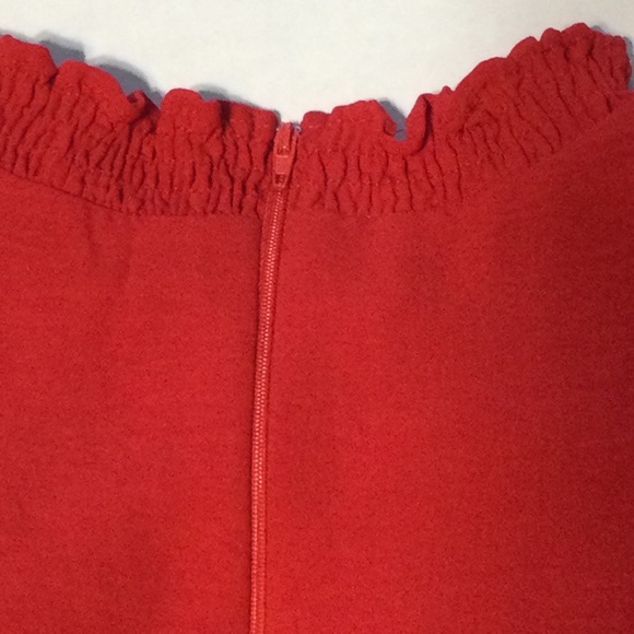 Miss Behave Girls Size 16 Red “Selena” High Neck Smock Ruffle Dress - Picture 6 of 9